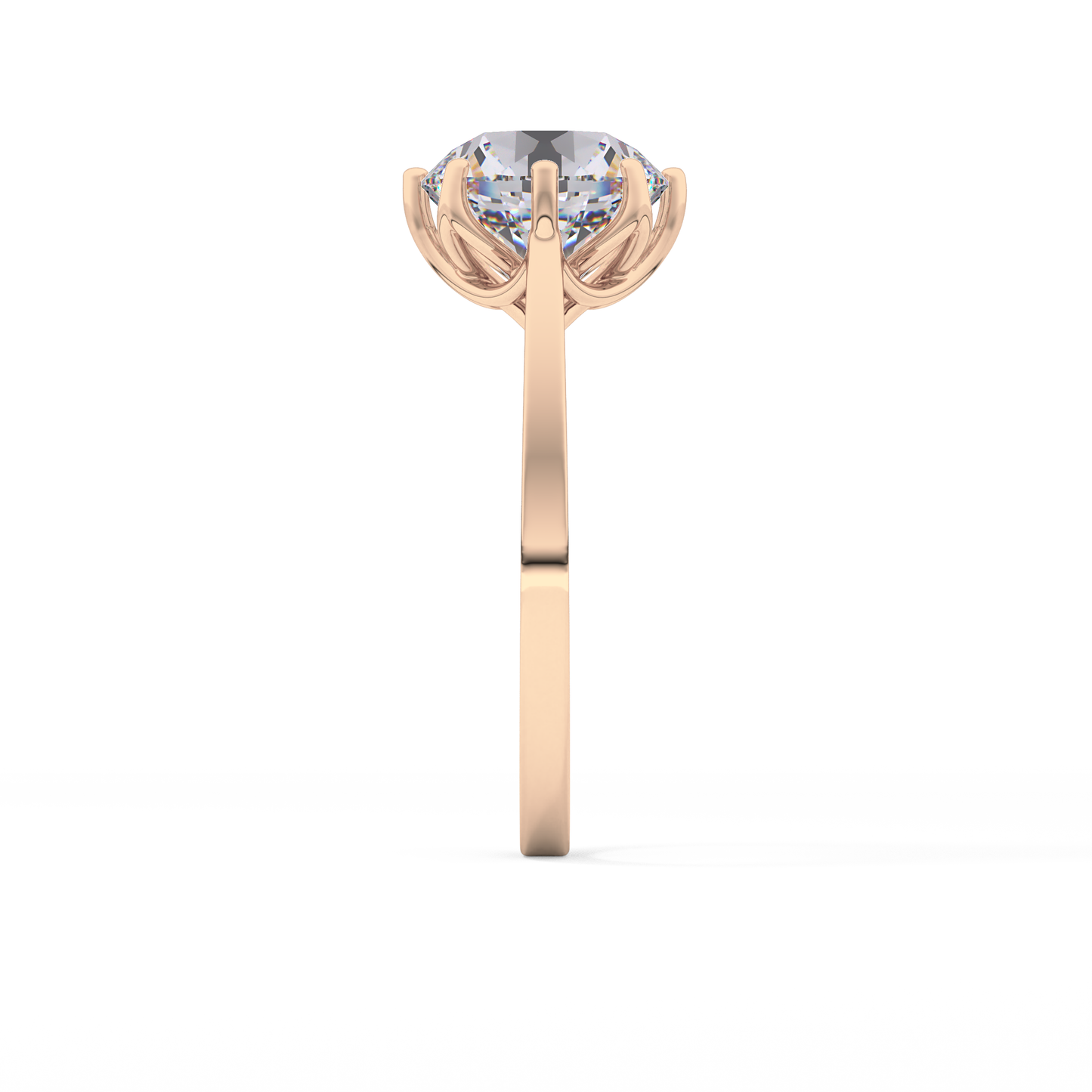 Round Cut 3.16 Carat Moissanite Ring – Solitaire Style in Gold