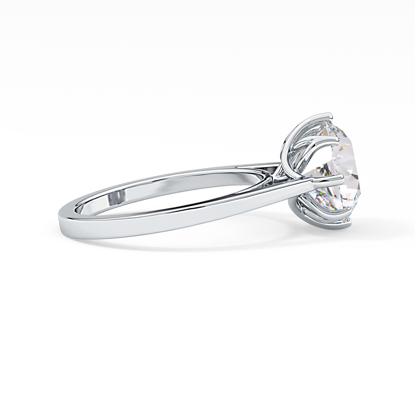 Round Cut 3.16 Carat Moissanite Ring – Solitaire Style in Gold