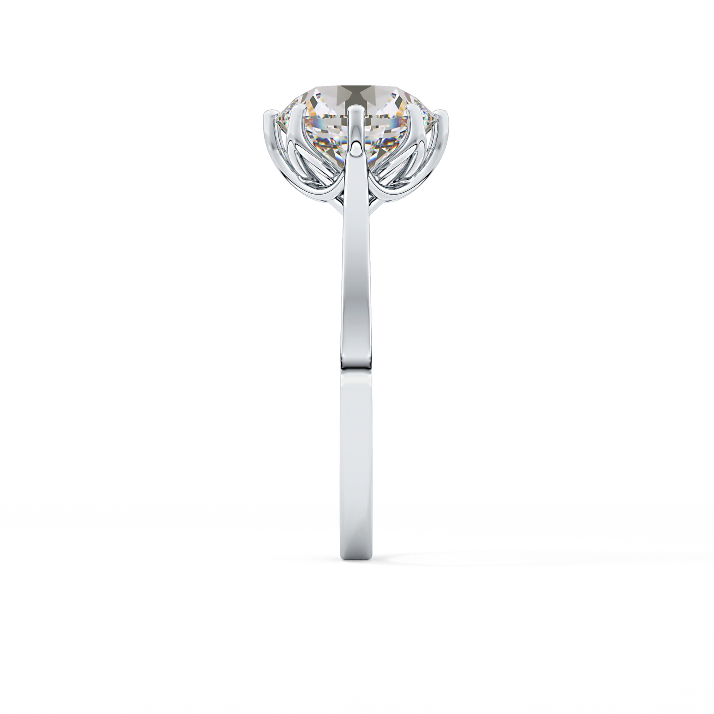 Round Cut 3.16 Carat Moissanite Ring – Solitaire Style in Gold