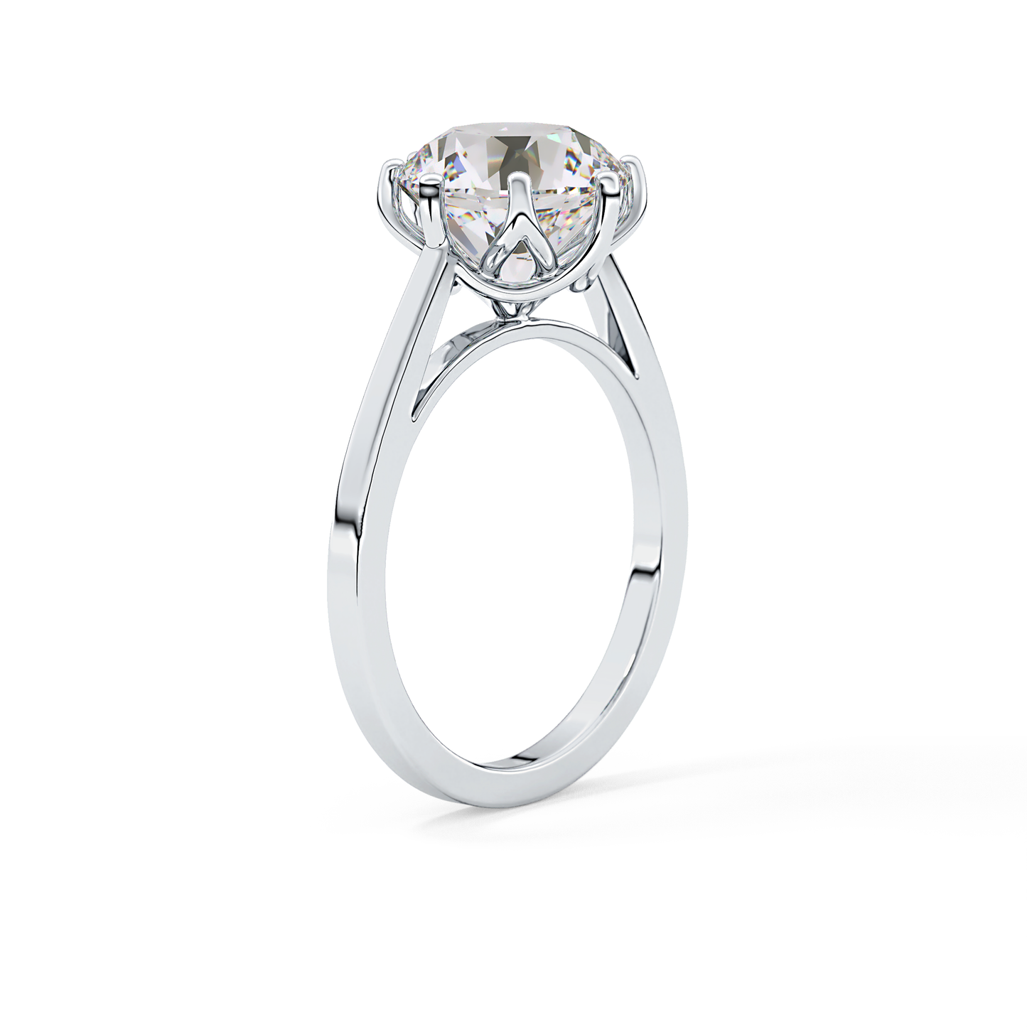 Round Cut 3.16 Carat Moissanite Ring – Solitaire Style in Gold