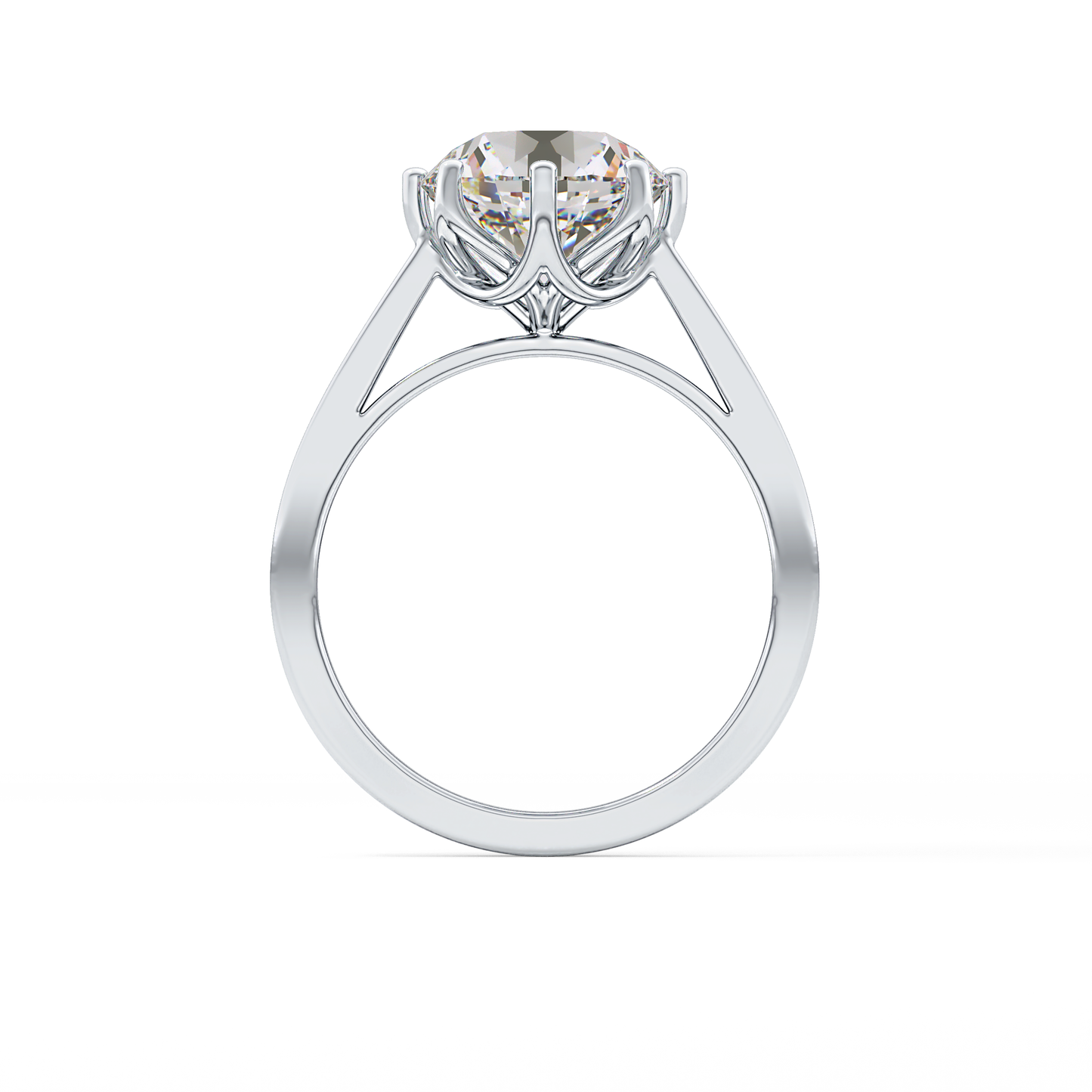 Round Cut 3.16 Carat Moissanite Ring – Solitaire Style in Gold