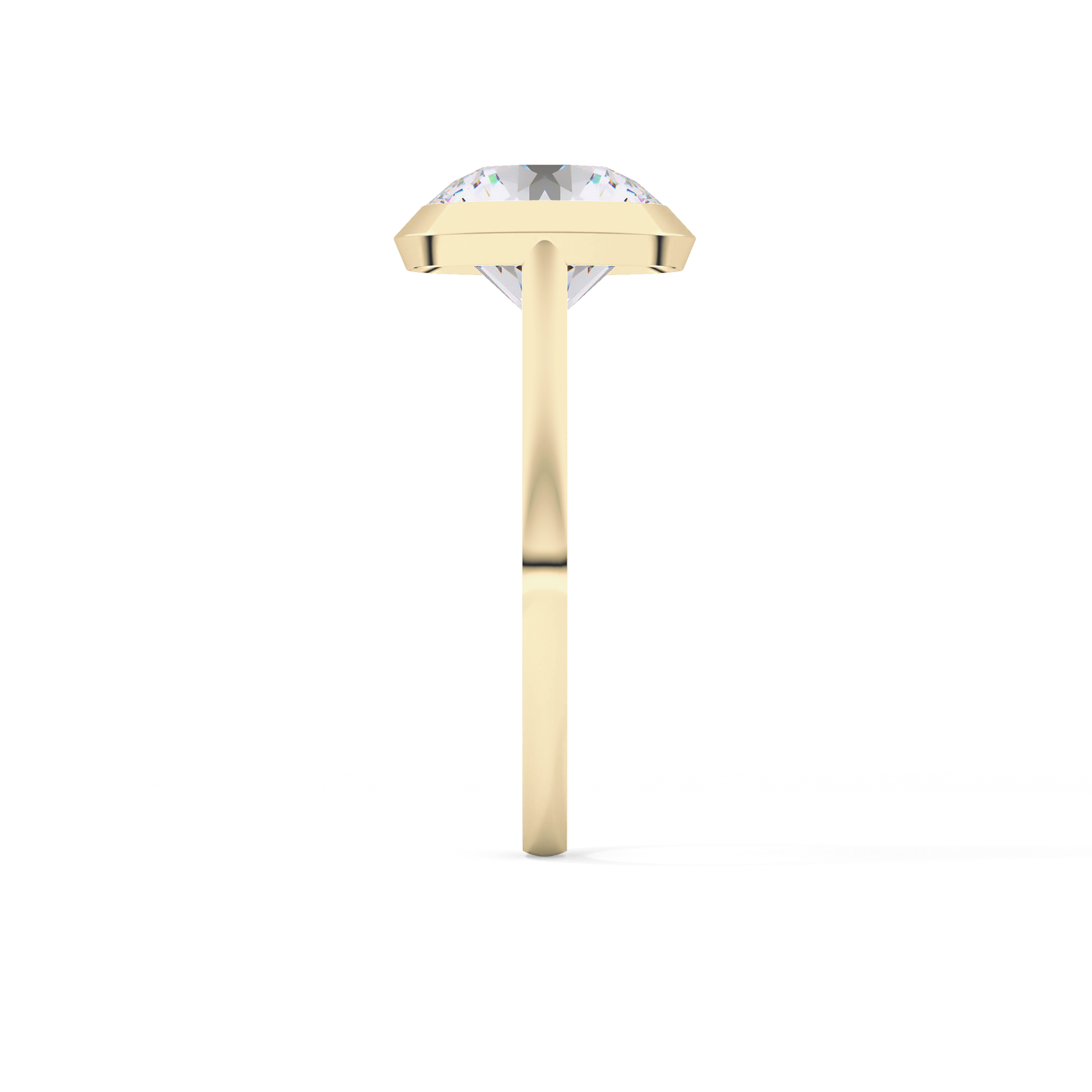 Round Cut 2.85 Carat Moissanite Ring - Solitaire Setting in Gold