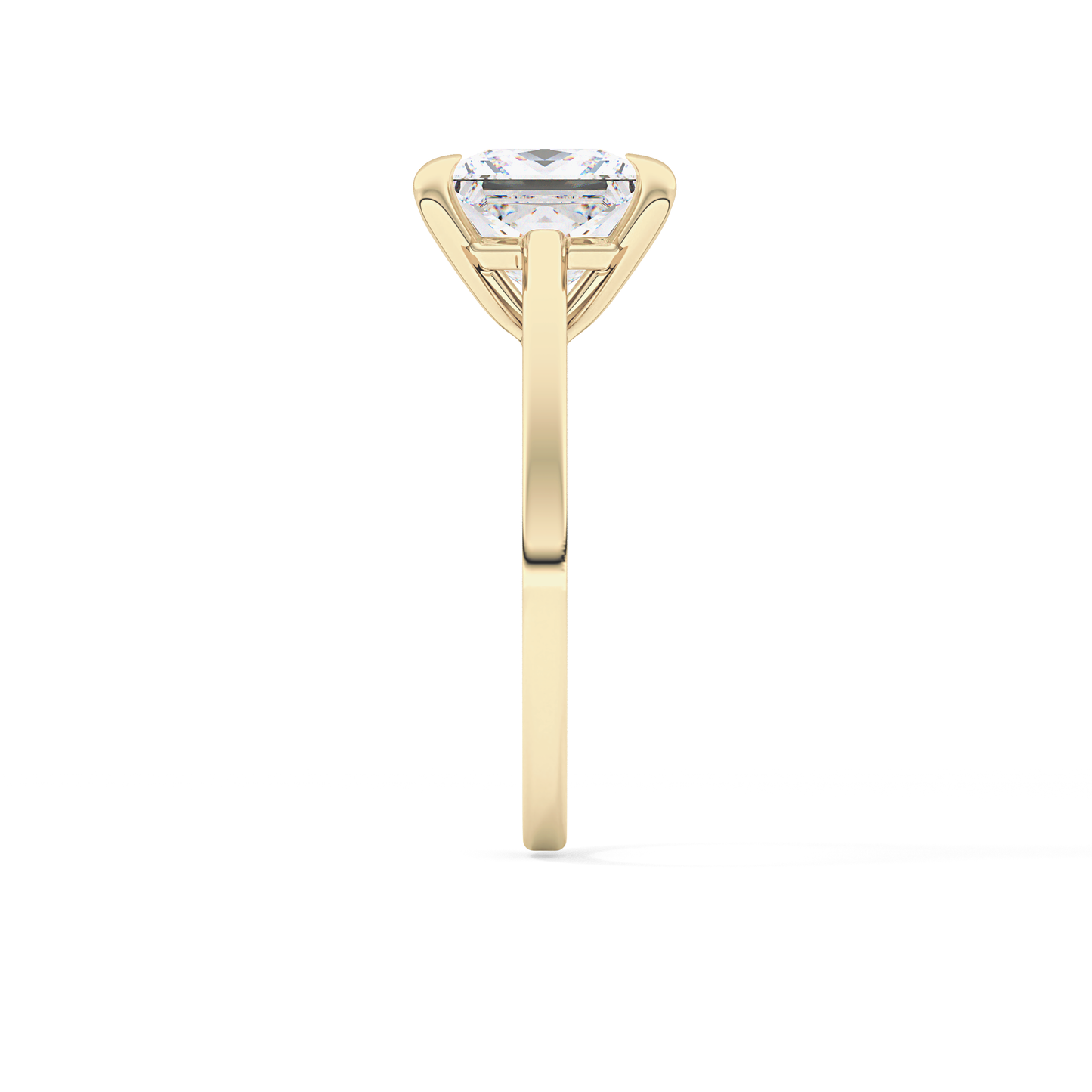 Princess Cut 2.55 Carat Moissanite Ring – Solitaire Style in Gold