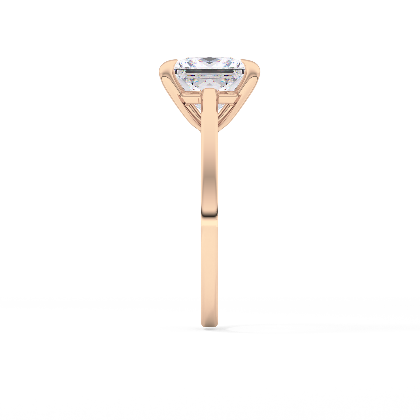 Princess Cut 2.55 Carat Moissanite Ring – Solitaire Style in Gold