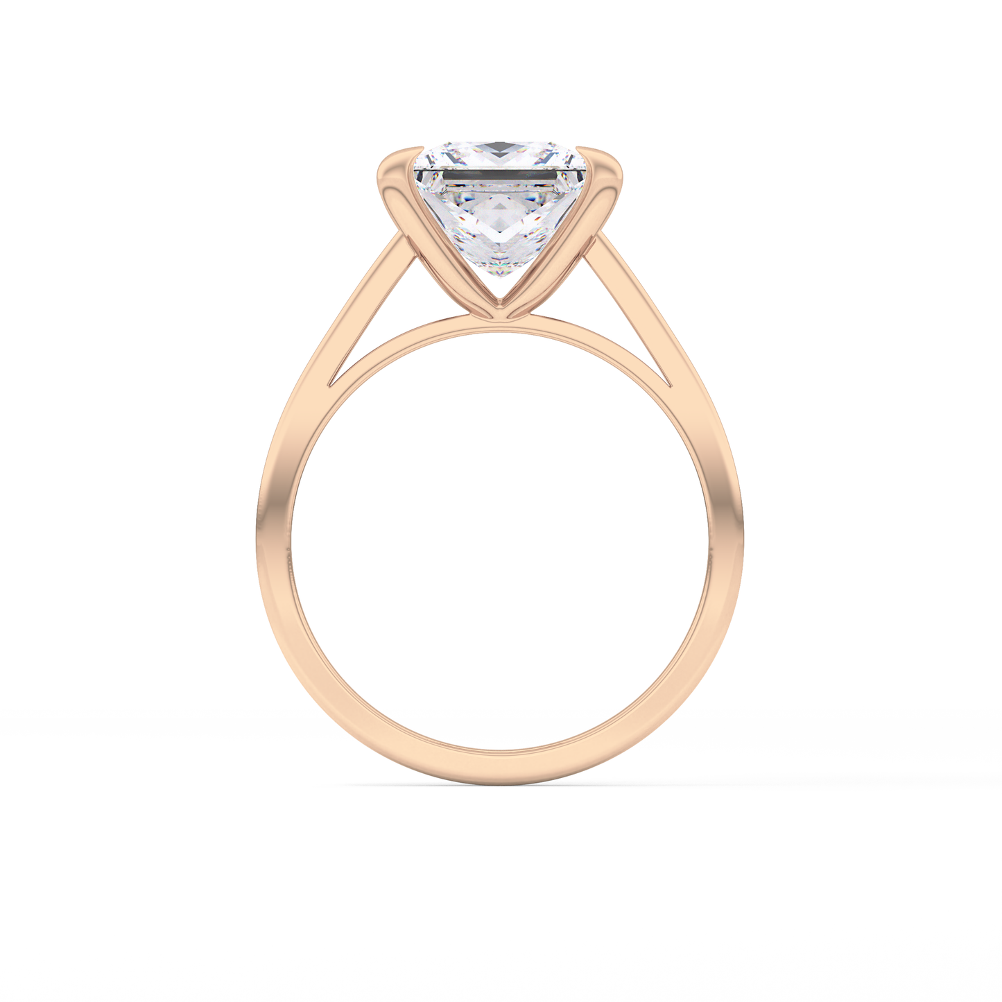 Princess Cut 2.55 Carat Moissanite Ring – Solitaire Style in Gold
