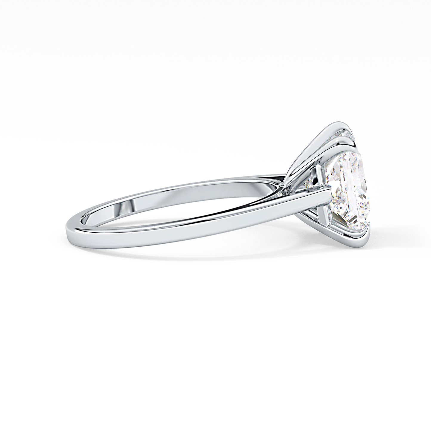 Princess Cut 2.55 Carat Moissanite Ring – Solitaire Style in Gold