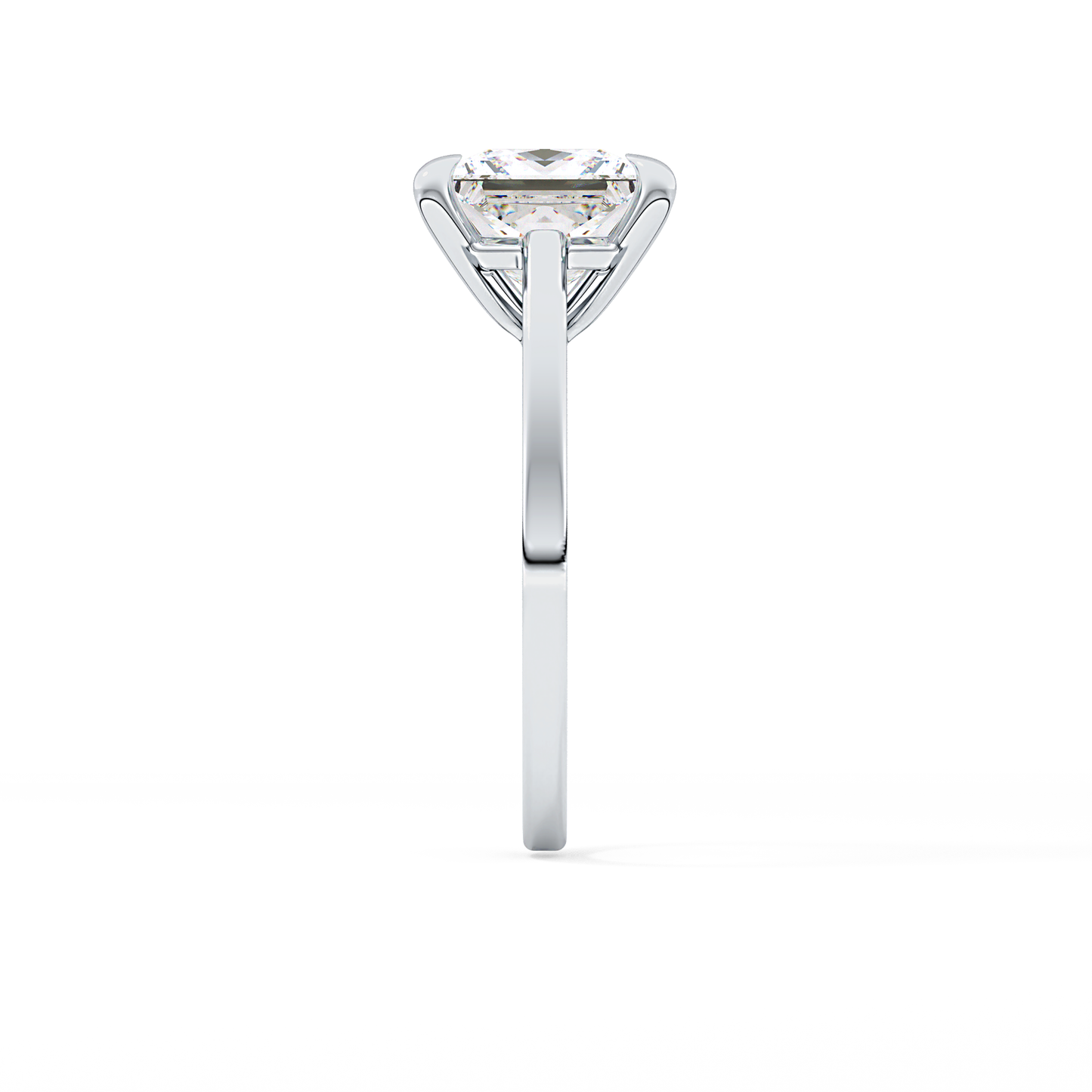 Princess Cut 2.55 Carat Moissanite Ring – Solitaire Style in Gold