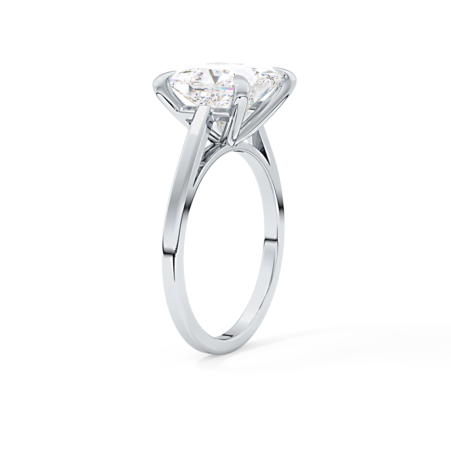 Princess Cut 2.55 Carat Moissanite Ring – Solitaire Style in Gold