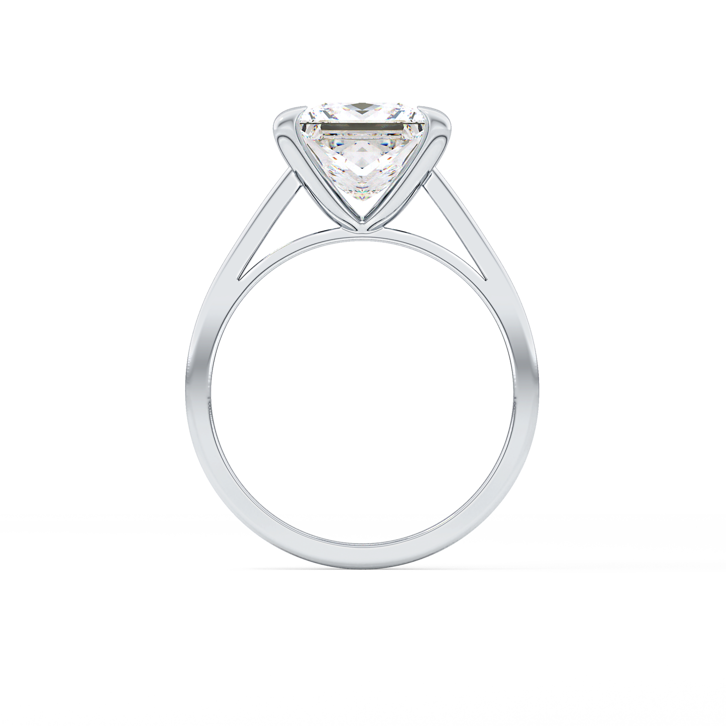 Princess Cut 2.55 Carat Moissanite Ring – Solitaire Style in Gold