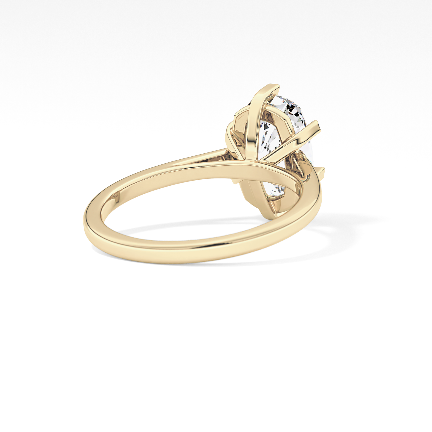 Cushion Cut 2.23 Carat Moissanite Ring – Solitaire Style in Gold