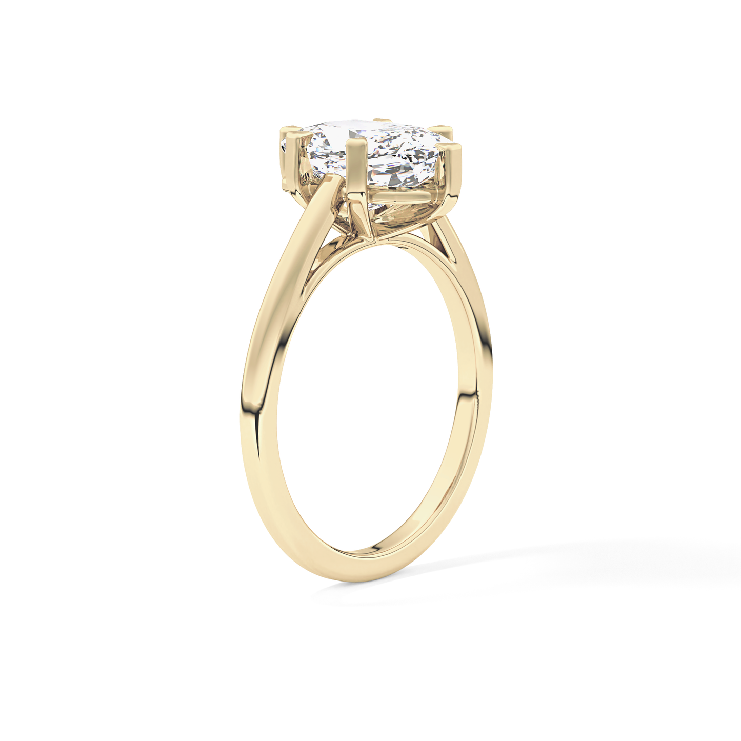 Cushion Cut 2.23 Carat Moissanite Ring – Solitaire Style in Gold