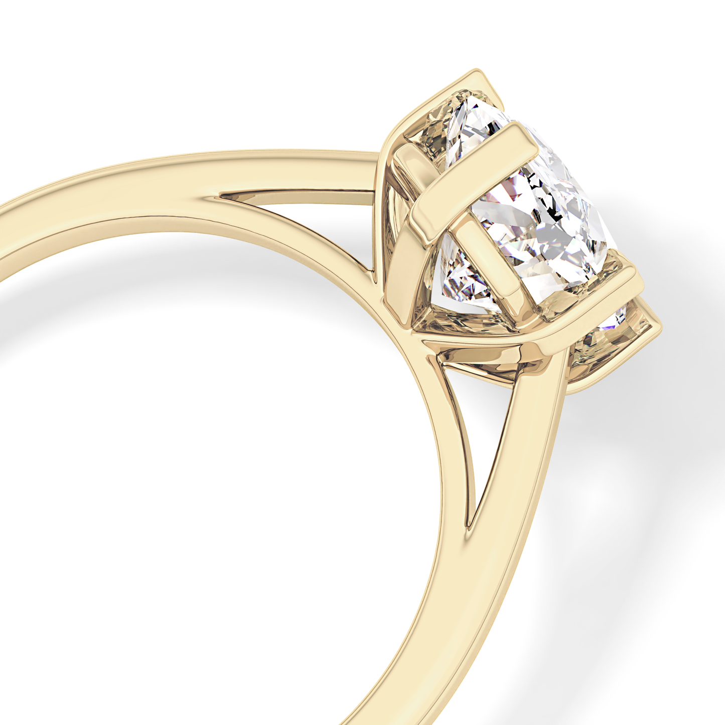 Cushion Cut 2.23 Carat Moissanite Ring – Solitaire Style in Gold