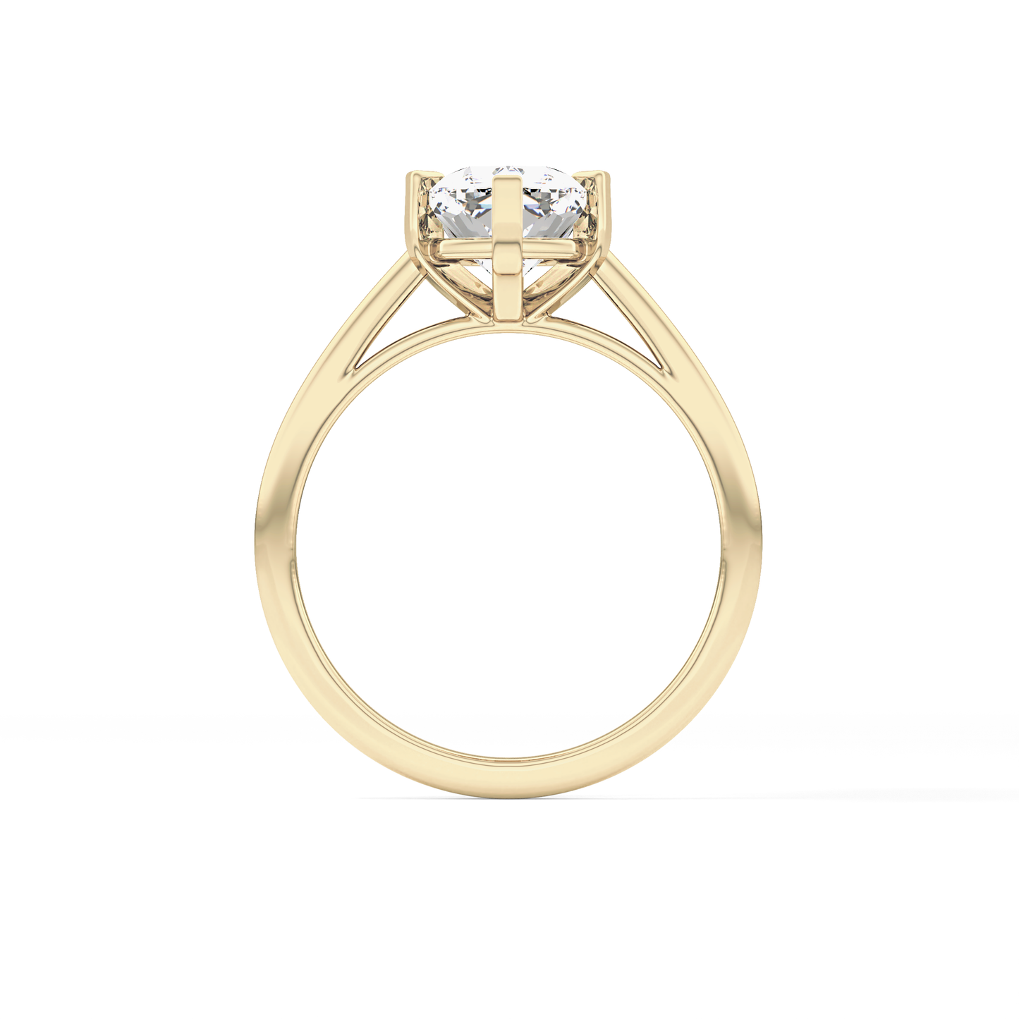 Cushion Cut 2.23 Carat Moissanite Ring – Solitaire Style in Gold