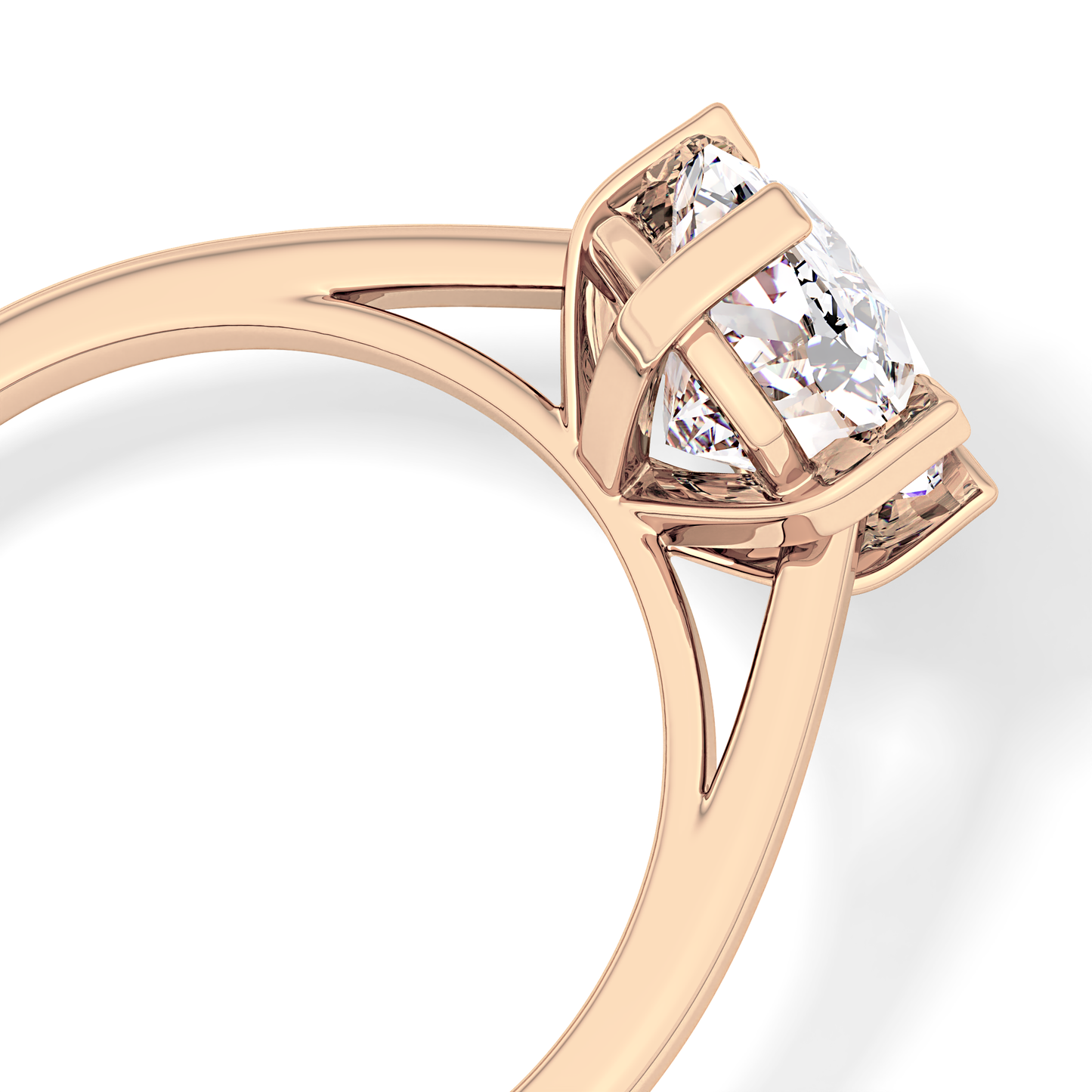 Cushion Cut 2.23 Carat Moissanite Ring – Solitaire Style in Gold