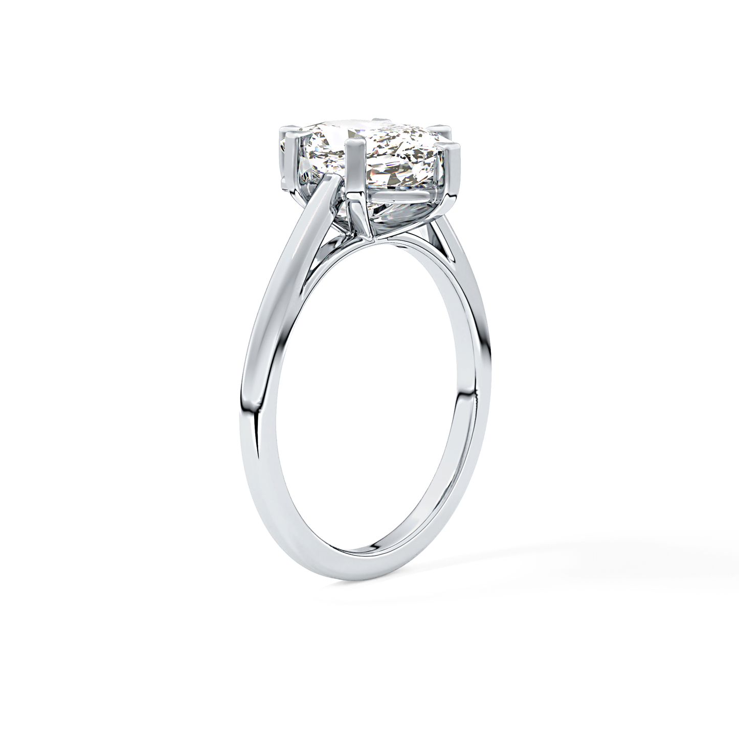 Cushion Cut 2.23 Carat Moissanite Ring – Solitaire Style in Gold