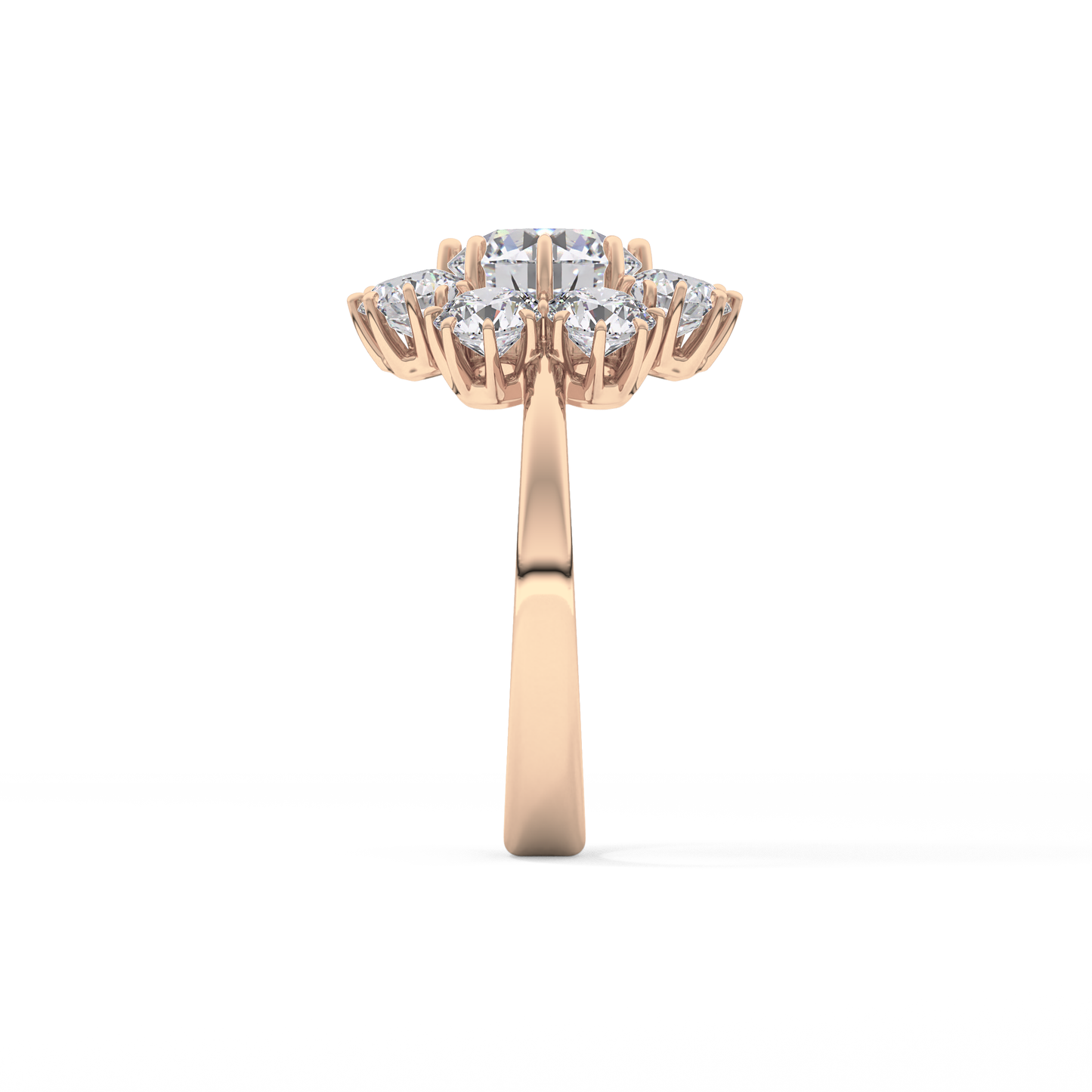 Round Cut 1.34 Carat Moissanite Ring – Halo Setting in Gold