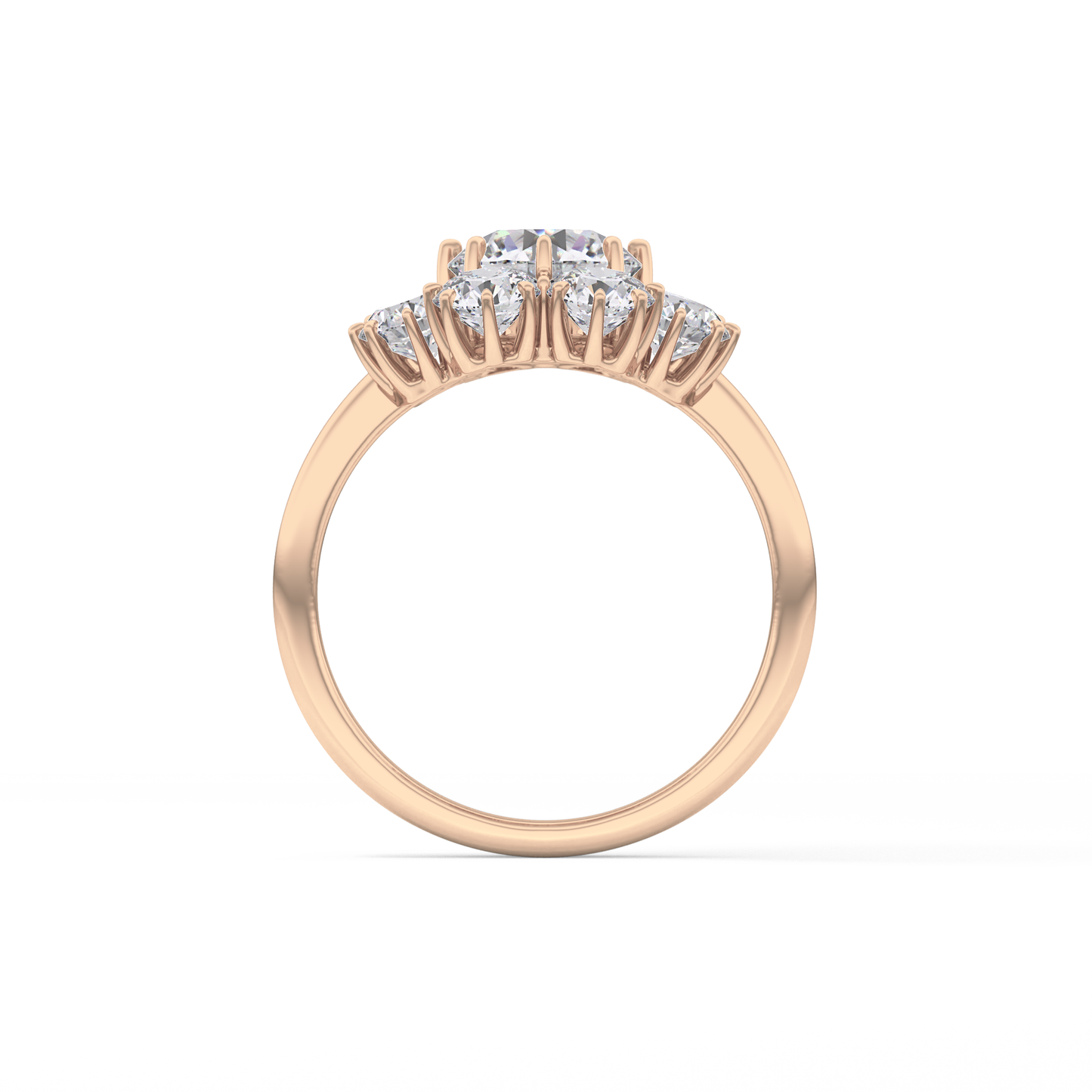 Round Cut 1.34 Carat Moissanite Ring – Halo Setting in Gold