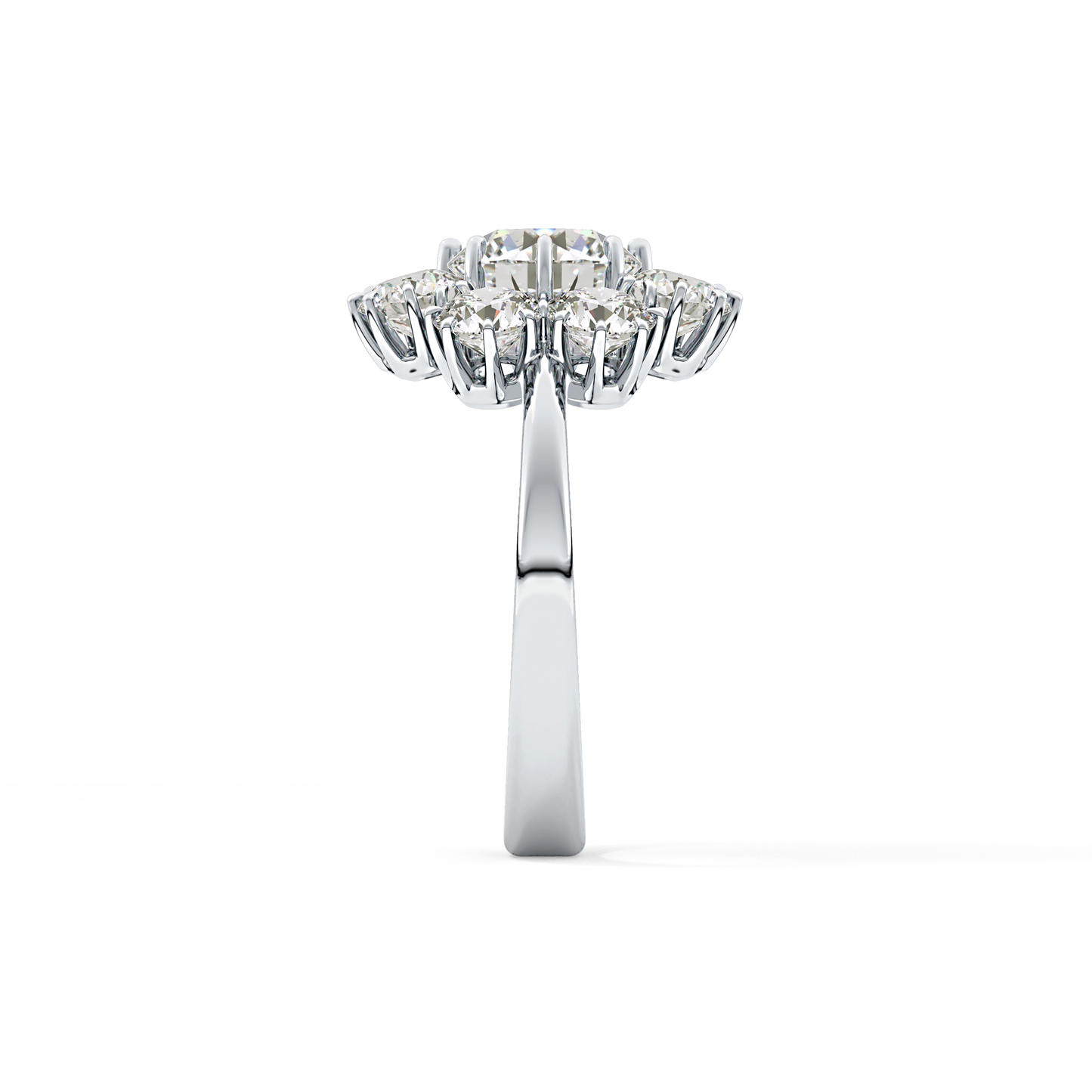Round Cut 1.34 Carat Moissanite Ring – Halo Setting in Gold