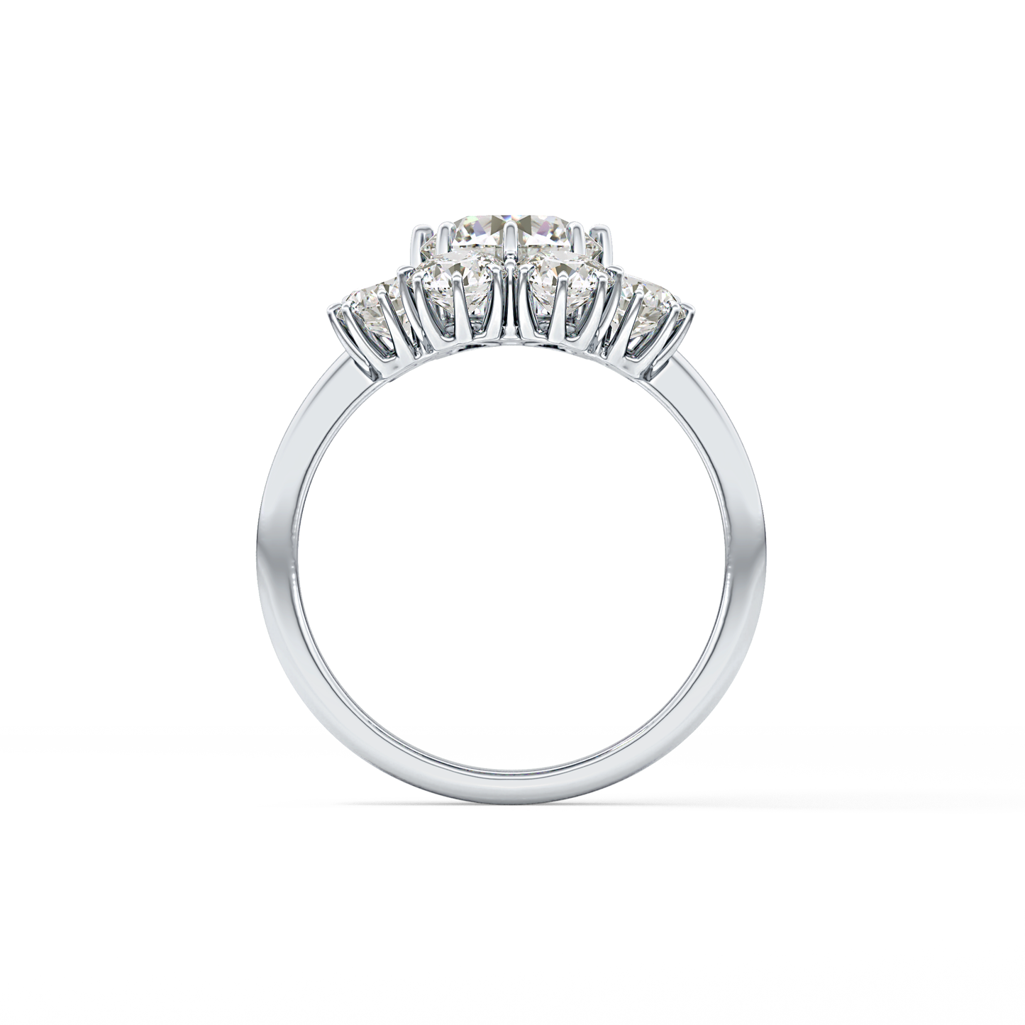 Round Cut 1.34 Carat Moissanite Ring – Halo Setting in Gold