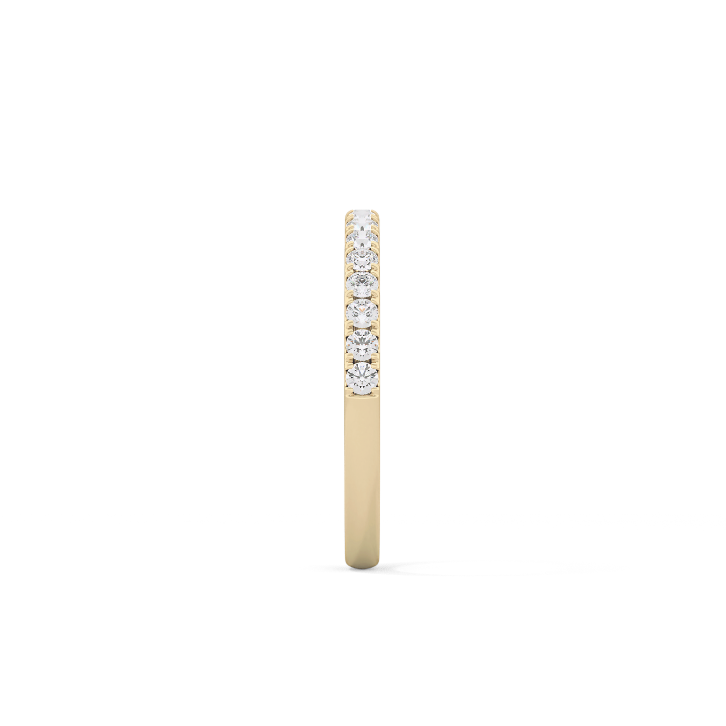 Half Eternity Wedding Band with 0.31 TCW Round Cut Moissanite – Yellow, White, or Rose Gold