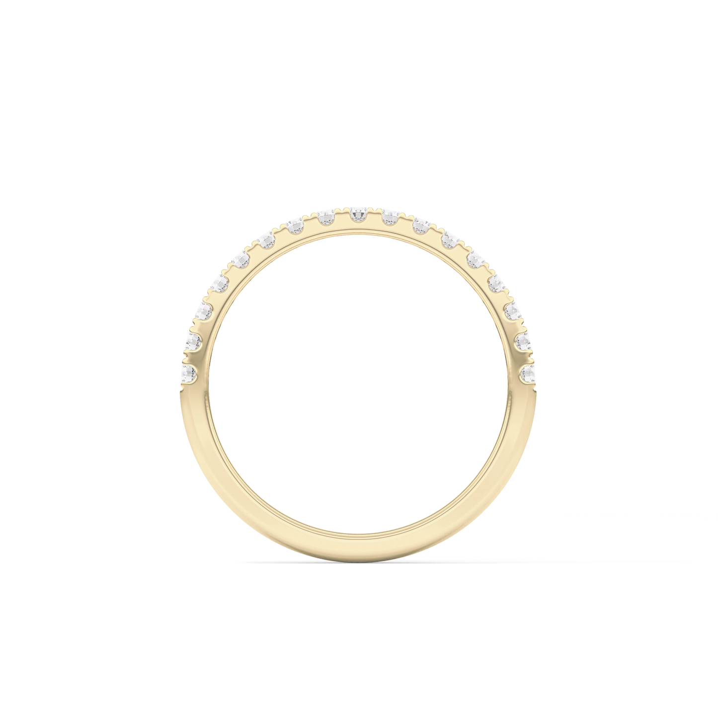 Half Eternity Wedding Band with 0.31 TCW Round Cut Moissanite – Yellow, White, or Rose Gold