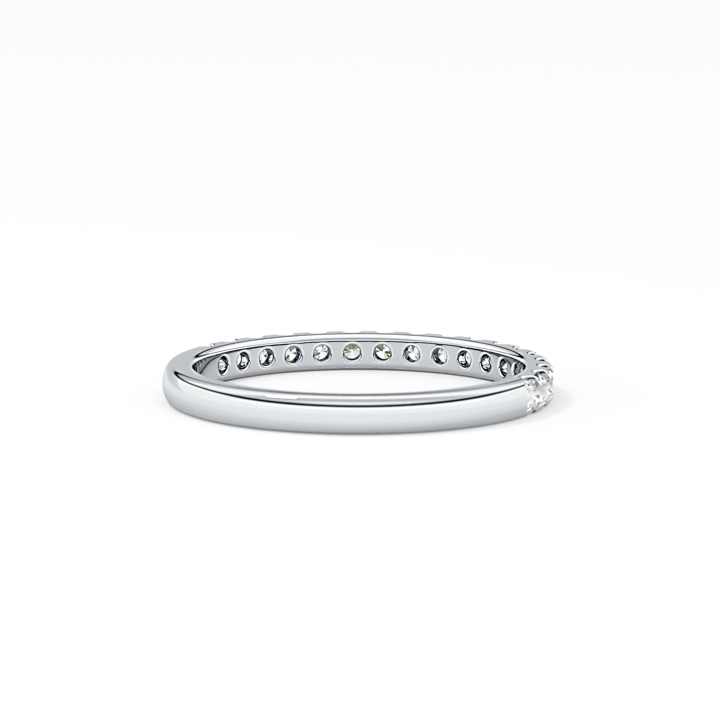 Half Eternity Wedding Band with 0.31 TCW Round Cut Moissanite – Yellow, White, or Rose Gold