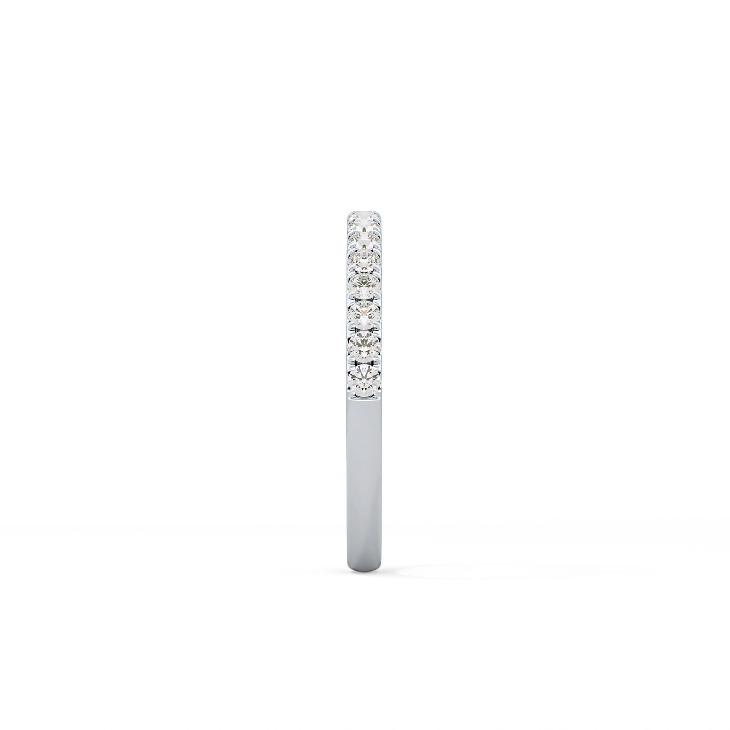 Half Eternity Wedding Band with 0.31 TCW Round Cut Moissanite – Yellow, White, or Rose Gold