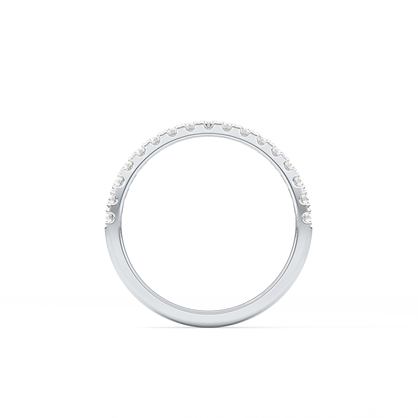 Half Eternity Wedding Band with 0.31 TCW Round Cut Moissanite – Yellow, White, or Rose Gold