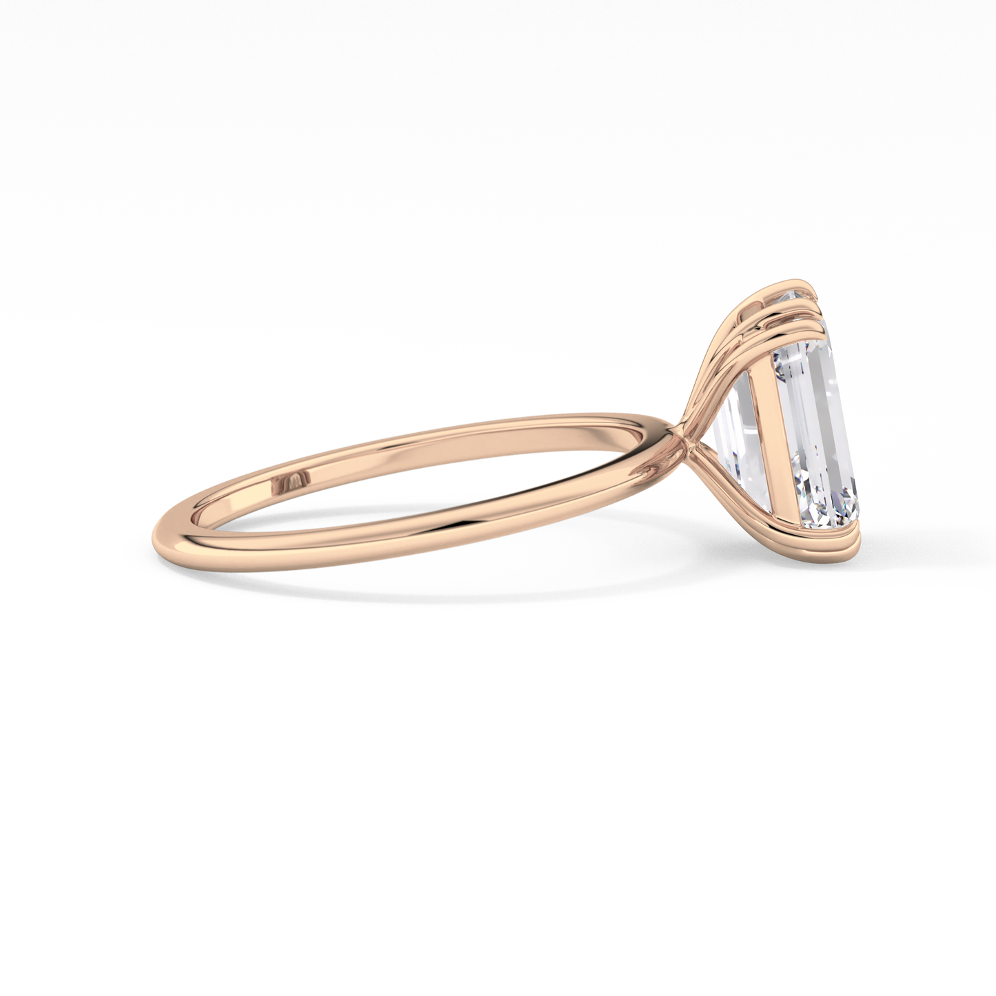Emerald Cut 2.45 Carat Moissanite Ring – Solitaire Setting in Gold