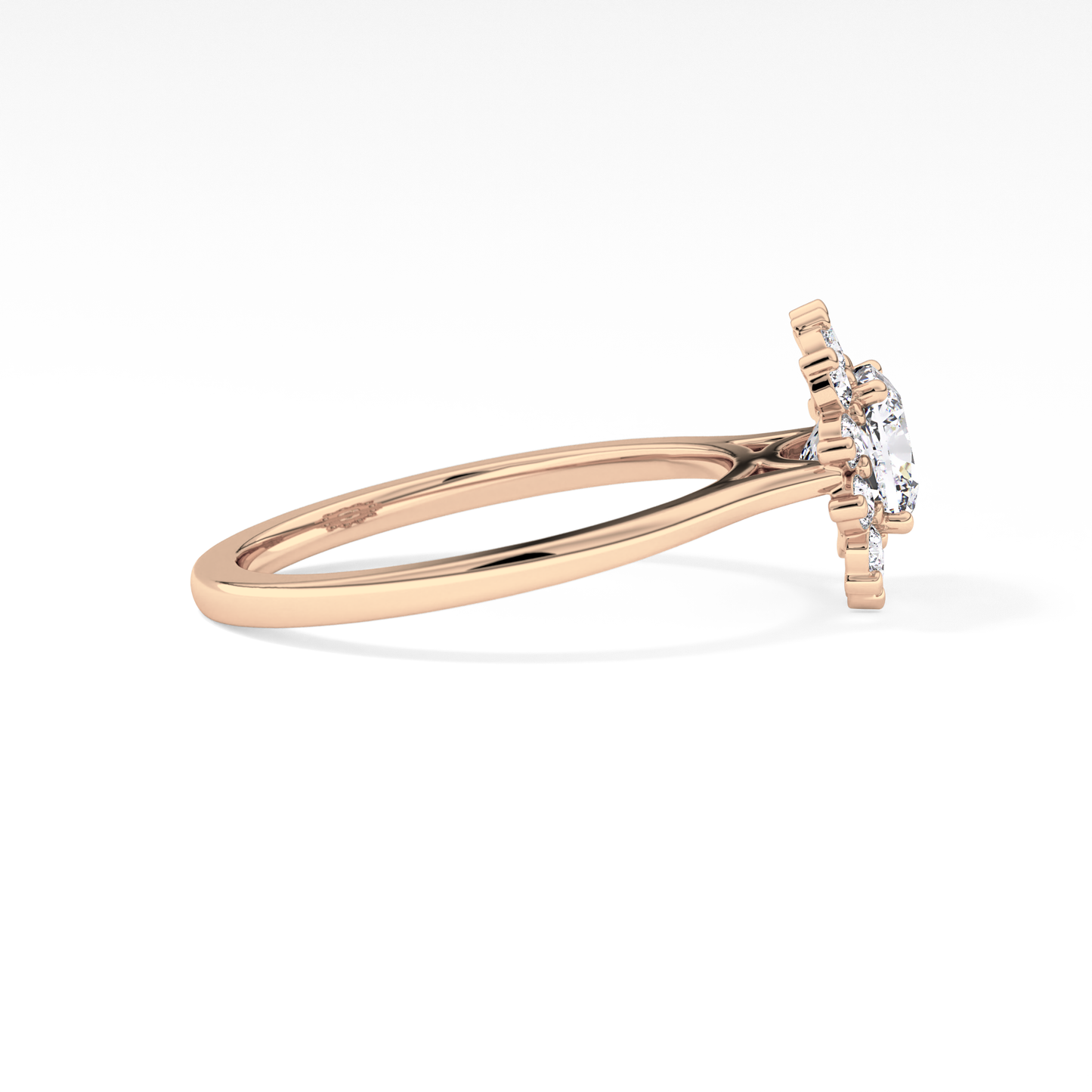 Cushion Cut 0.86 Carat Moissanite Ring – Halo Setting in Gold
