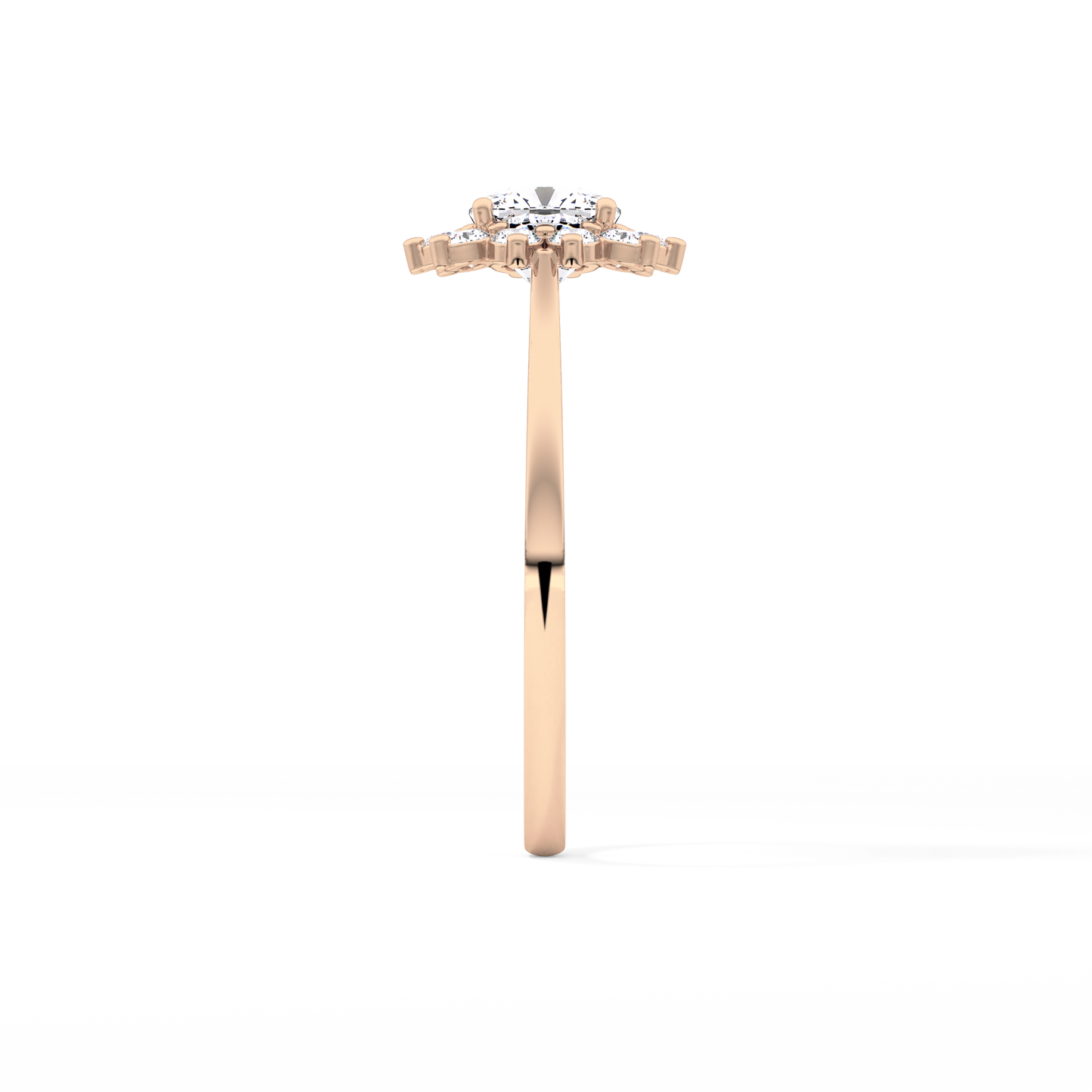 Cushion Cut 0.86 Carat Moissanite Ring – Halo Setting in Gold