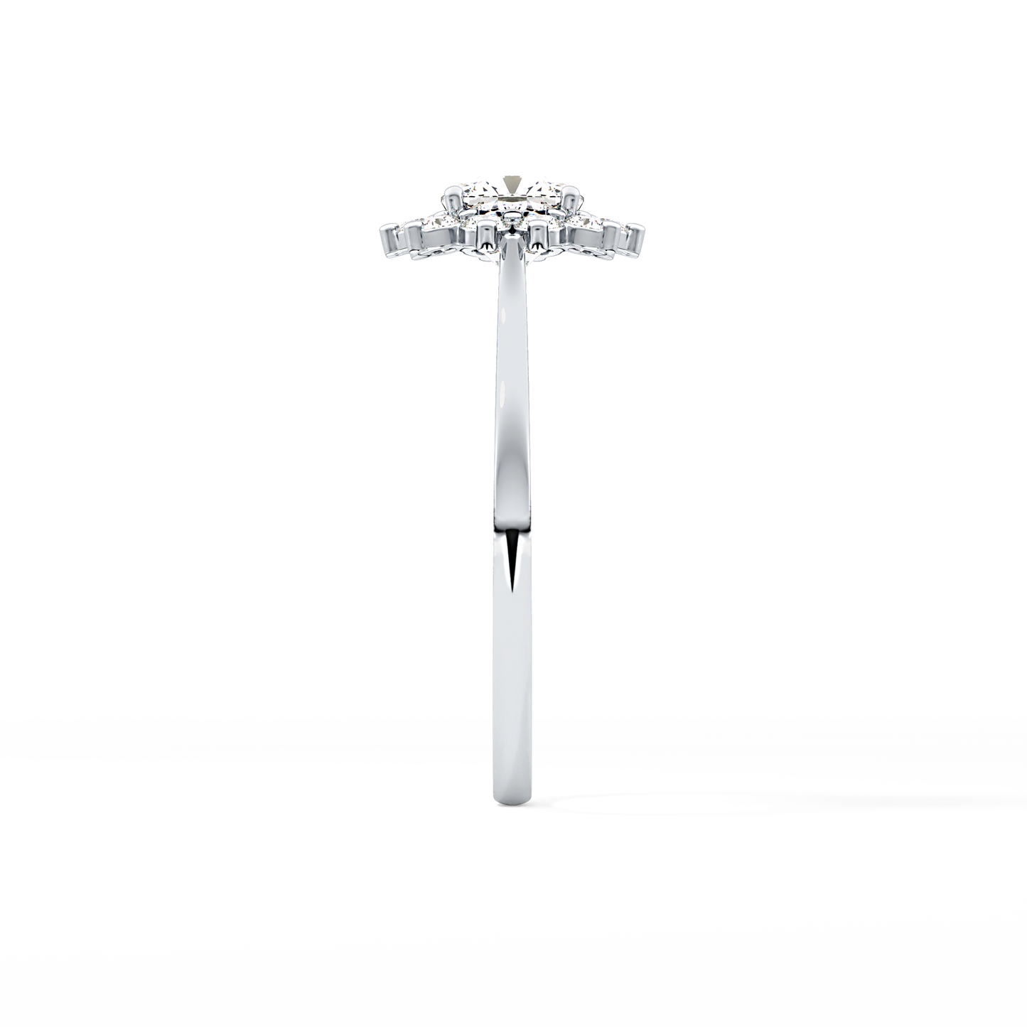Cushion Cut 0.86 Carat Moissanite Ring – Halo Setting in Gold