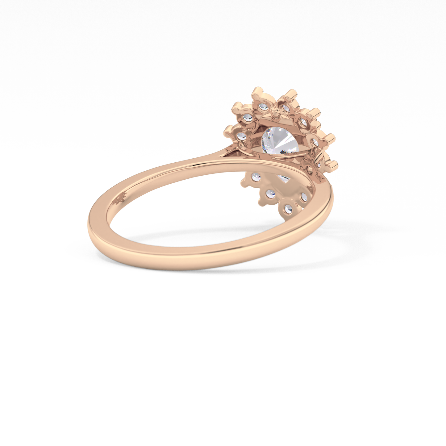 Pear Cut 0.81 Carat Moissanite Ring – Halo Setting in Gold