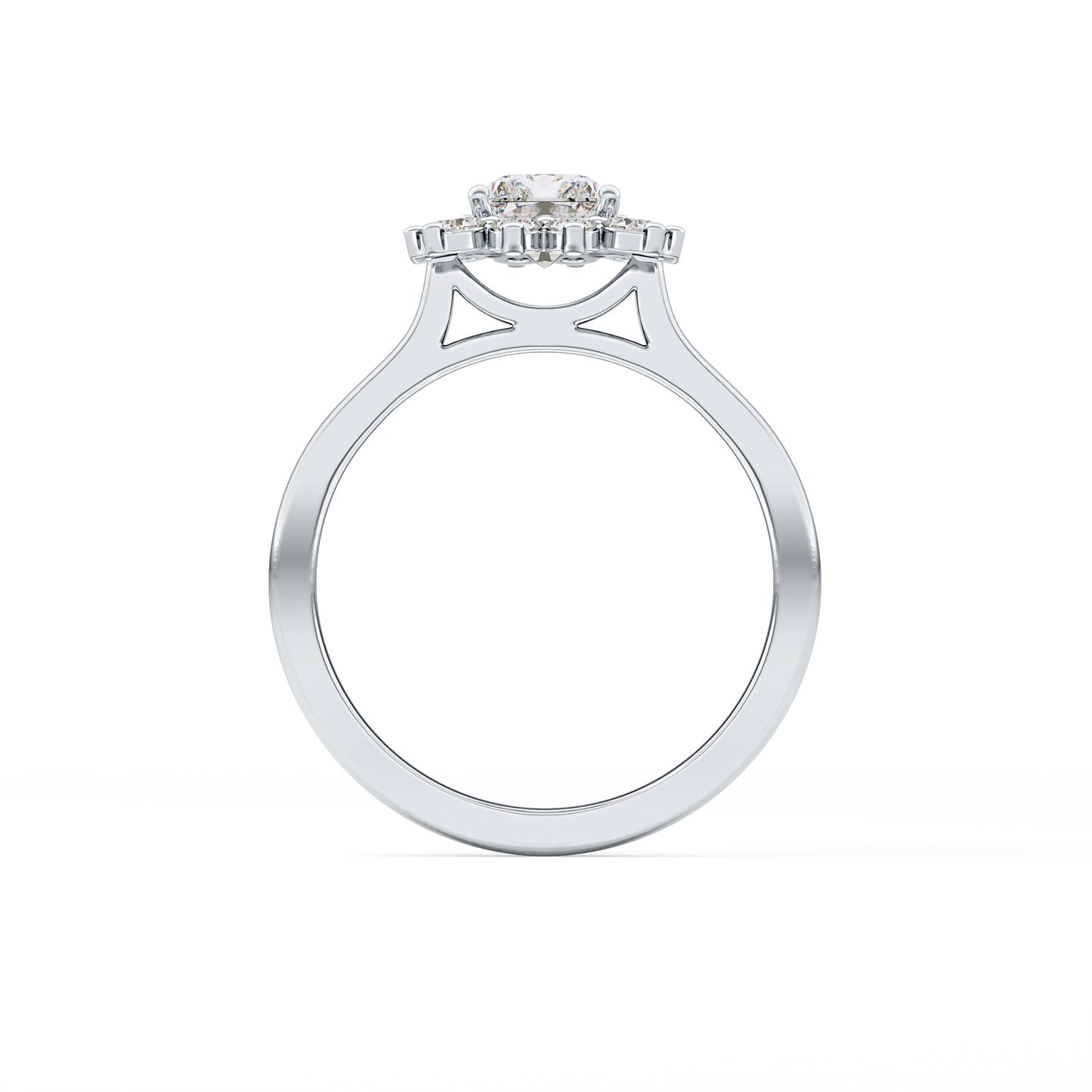 Radiant Cut 1.21 Carat Moissanite Ring – Halo Setting in Gold