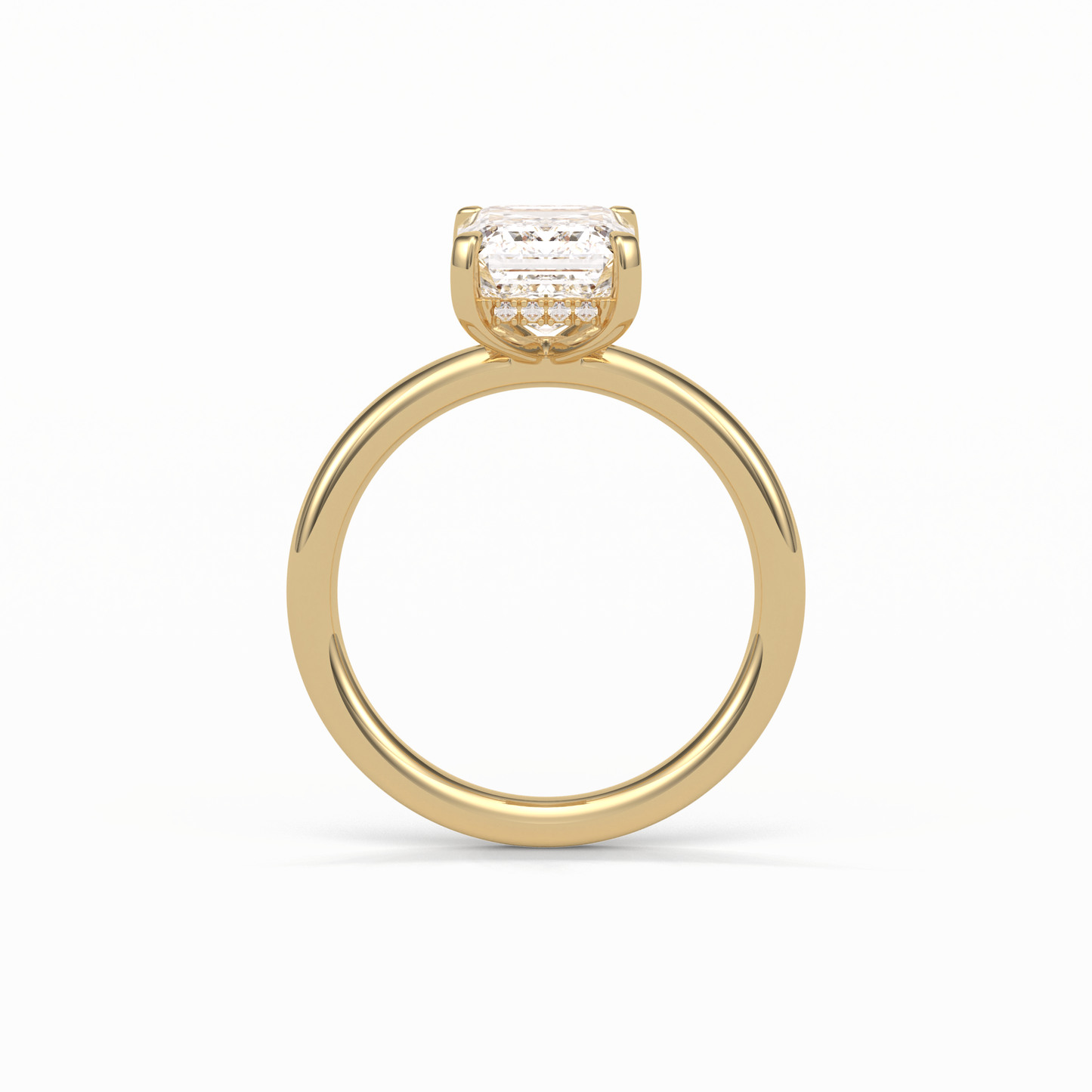 2.3 CT Emerald Cut Solitaire Moissanite Engagement Ring 13