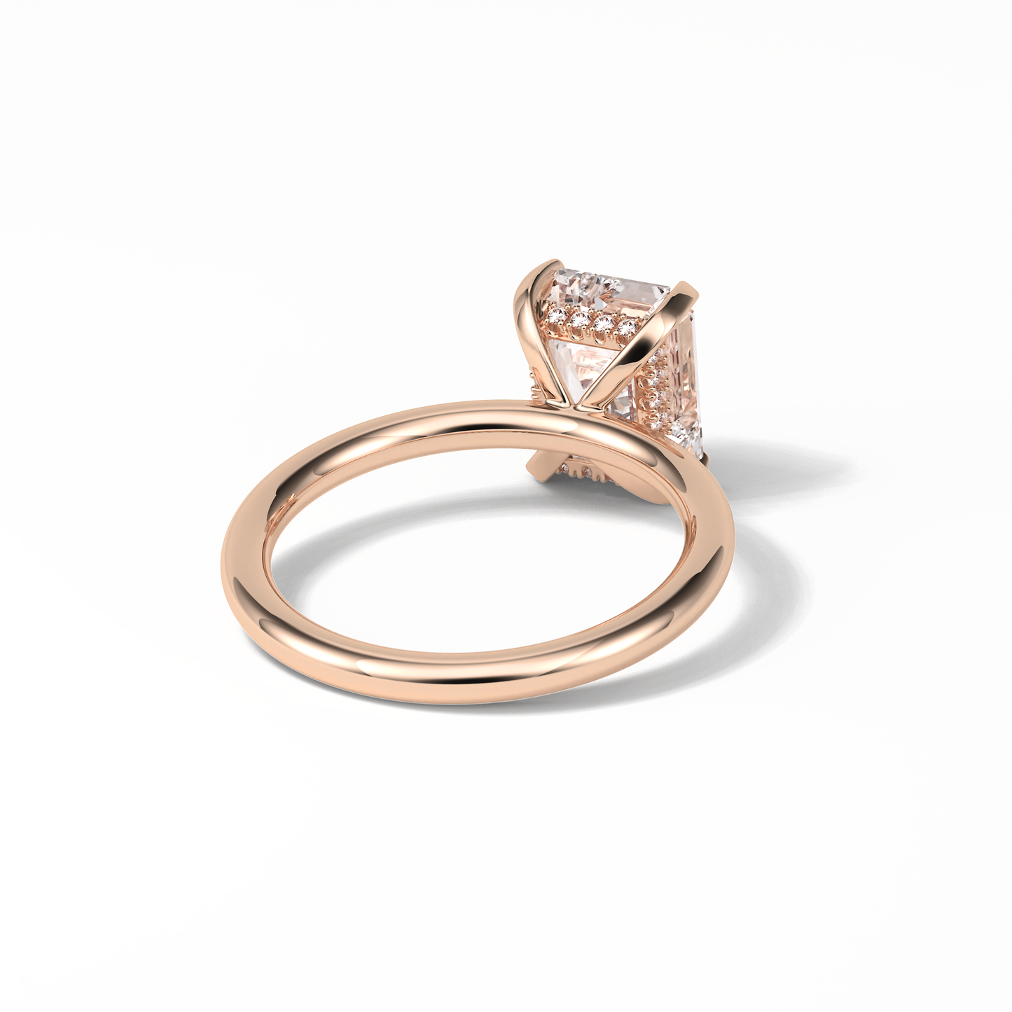 2.3 CT Emerald Cut Solitaire Moissanite Engagement Ring 17