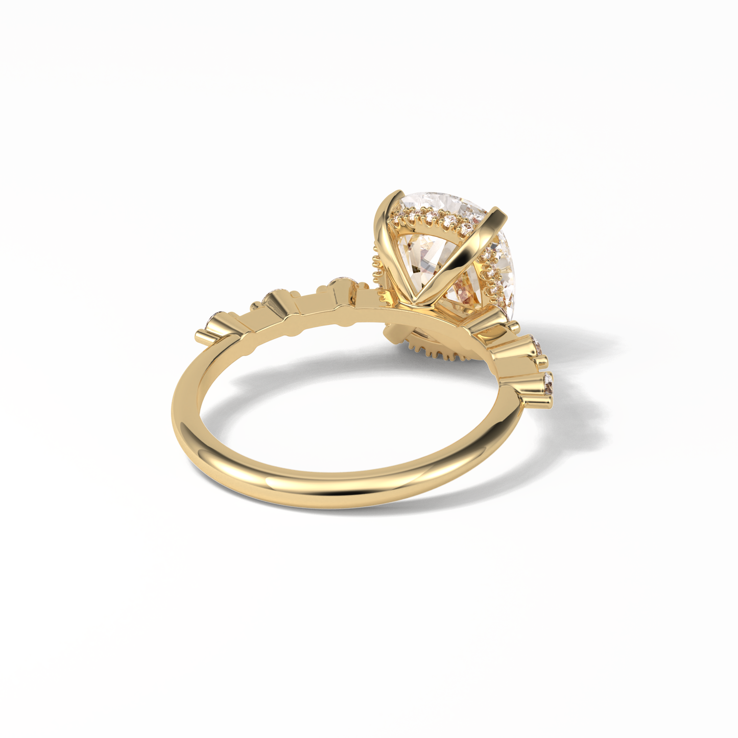4.0 CT Cushion Cut Dainty Style Moissanite Engagement Ring 14