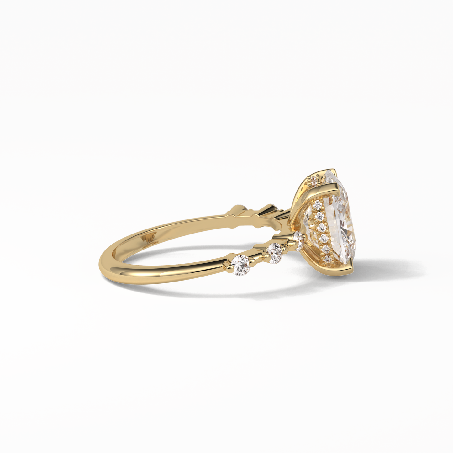 4.0 CT Cushion Cut Dainty Style Moissanite Engagement Ring 20