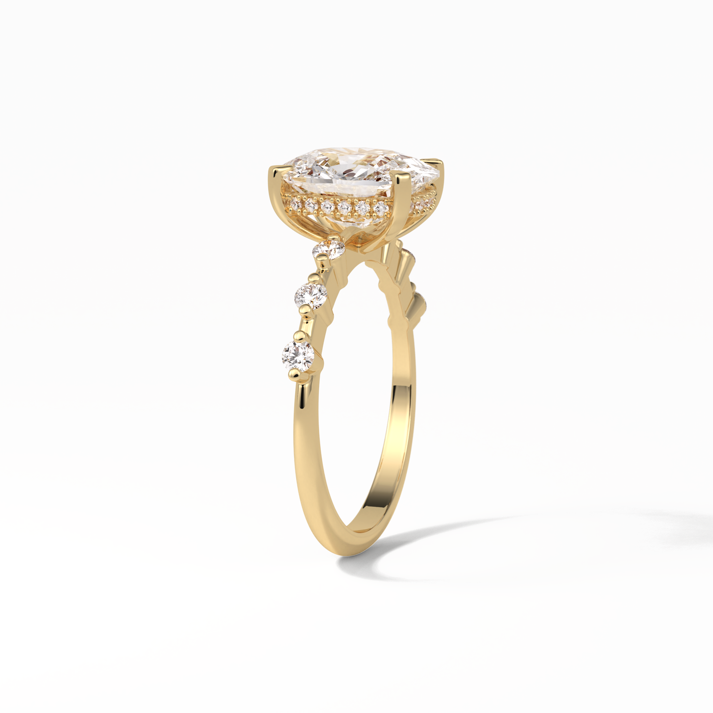 4.0 CT Cushion Cut Dainty Style Moissanite Engagement Ring 11