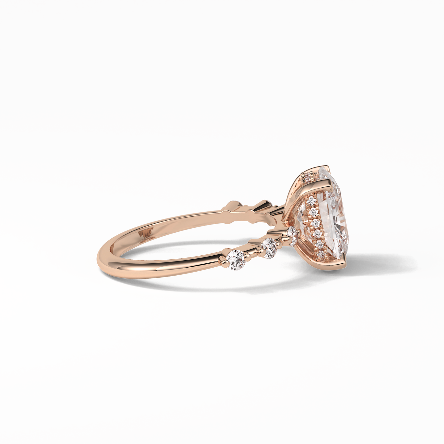 4.0 CT Cushion Cut Dainty Style Moissanite Engagement Ring 18
