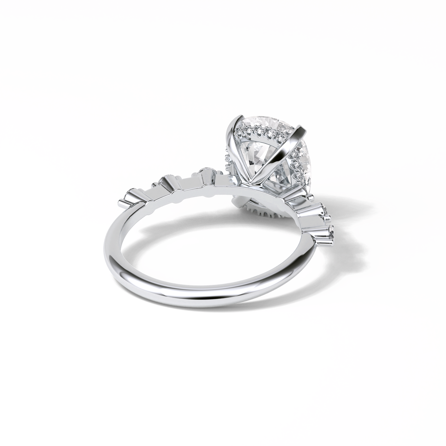 4.0 CT Cushion Cut Dainty Style Moissanite Engagement Ring 7