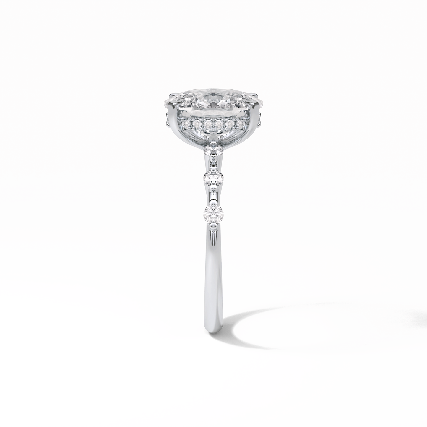 4.0 CT Cushion Cut Dainty Style Moissanite Engagement Ring 2