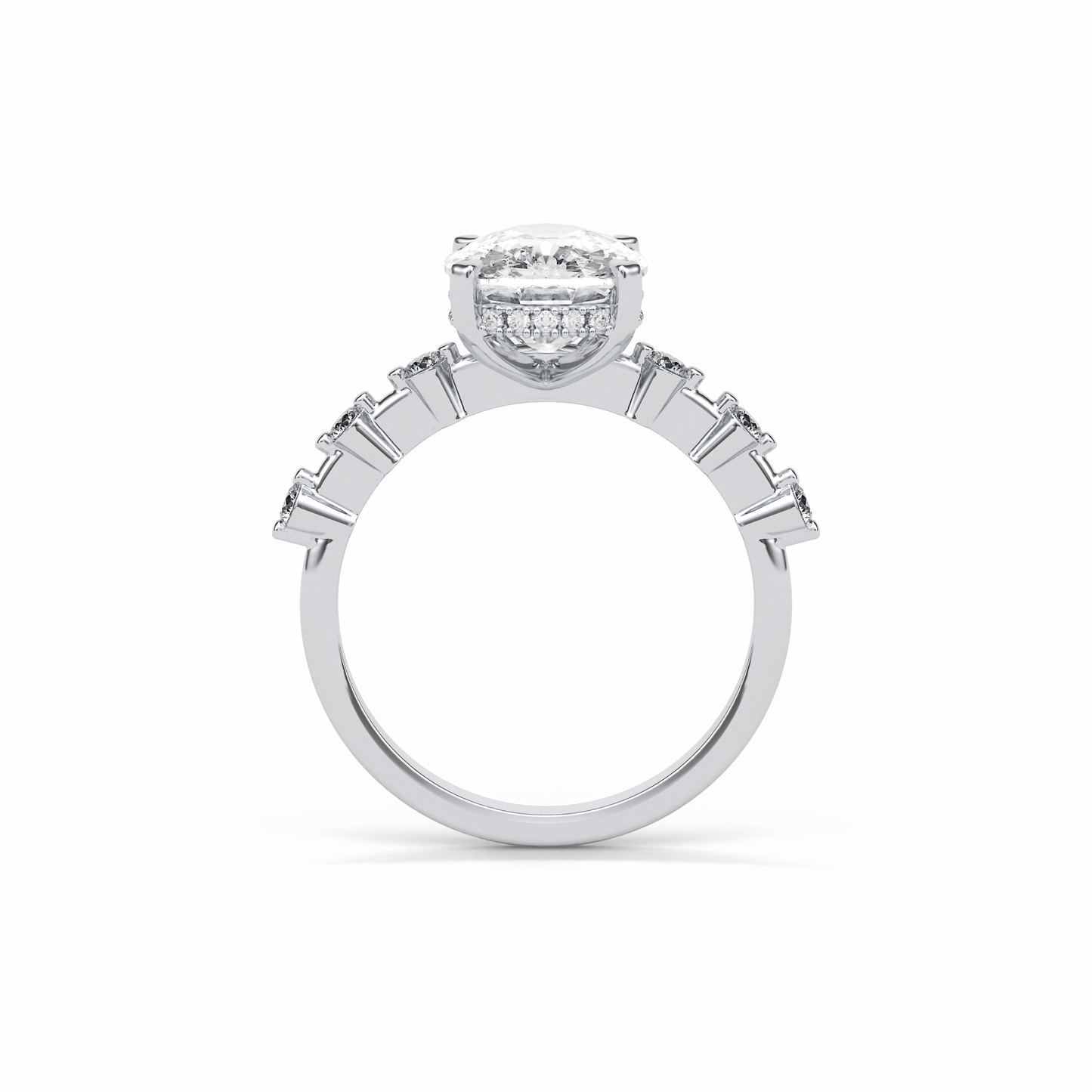 4.0 CT Cushion Cut Dainty Style Moissanite Engagement Ring 5