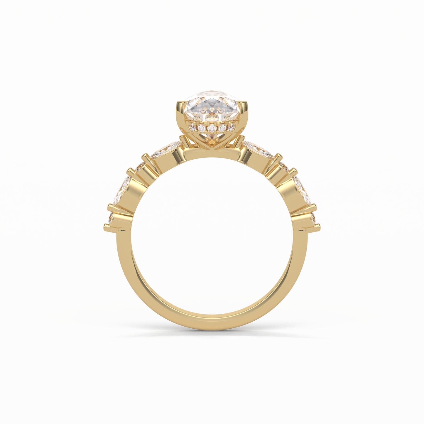1.93 CT Pear Cut Dainty Style Moissanite Engagement Ring 20