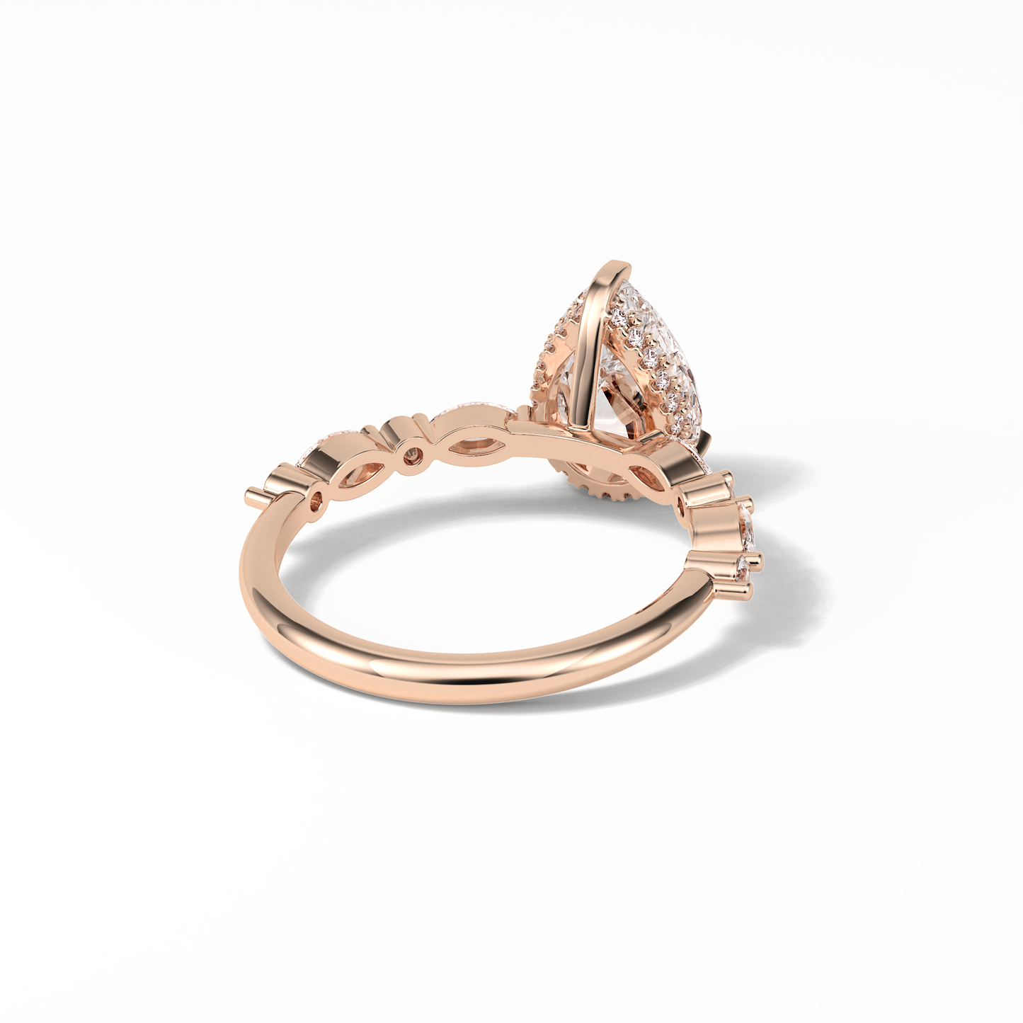 1.93 CT Pear Cut Dainty Style Moissanite Engagement Ring 9