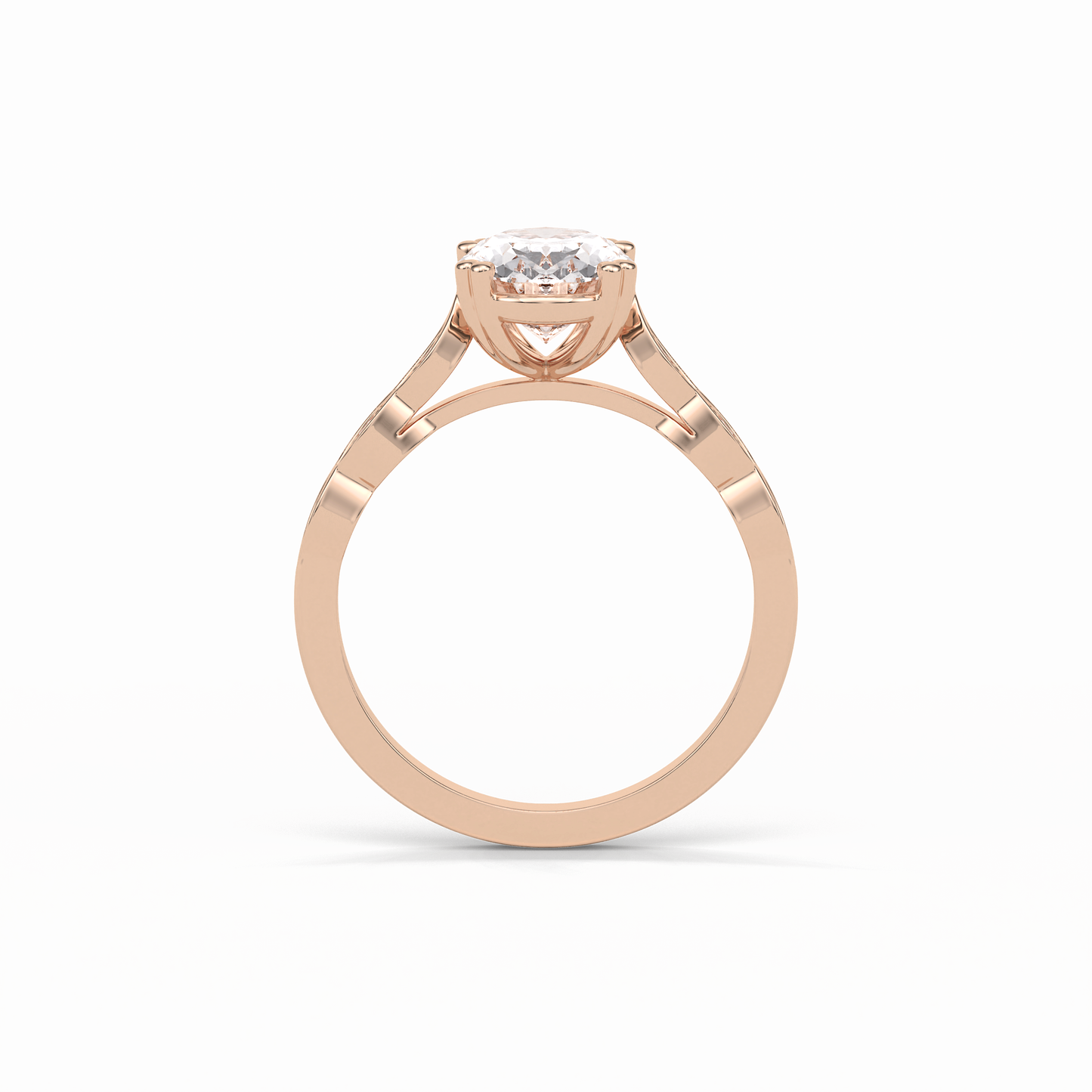 1.91 CT Oval Cut Pave & Halo Style Moissanite Engagement Ring