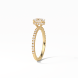 1.33 CT Oval Cut Pave & Hidden Halo Style Moissanite Engagement Ring 10