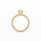 1.33 CT Oval Cut Pave & Hidden Halo Style Moissanite Engagement Ring 12