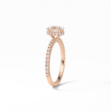 1.33 CT Oval Cut Pave & Hidden Halo Style Moissanite Engagement Ring 13