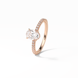 1.33 CT Oval Cut Pave & Hidden Halo Style Moissanite Engagement Ring 17